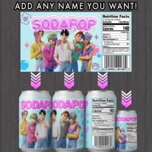 Printed Kpop Demon Hunters Saja Boys Personalized SodaPop, Coke, Or Sprite Can - Image 4